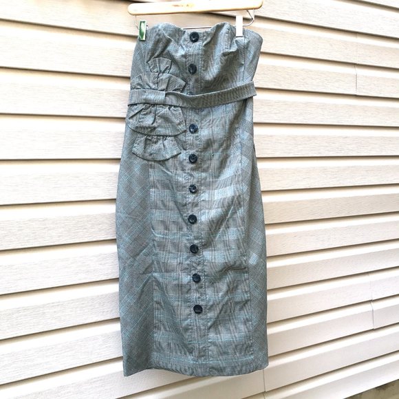 Anthropologie Floreat Doubly Adorned Plaid Dress - Picture 3 of 13